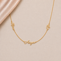 Lovely Modell - Personalisierte 3-Namen Kette – Individuelle Namenskette in Gold, Roségold und Silber