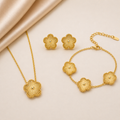 Célinor Fleur Élégance Schmuckset – Halskette, Ohrringe & Armband in edler Goldoptik