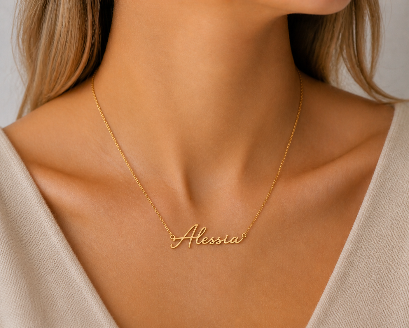 Brittany Signature Namenskette – Personalisierter Schmuck in eleganter Handschrift