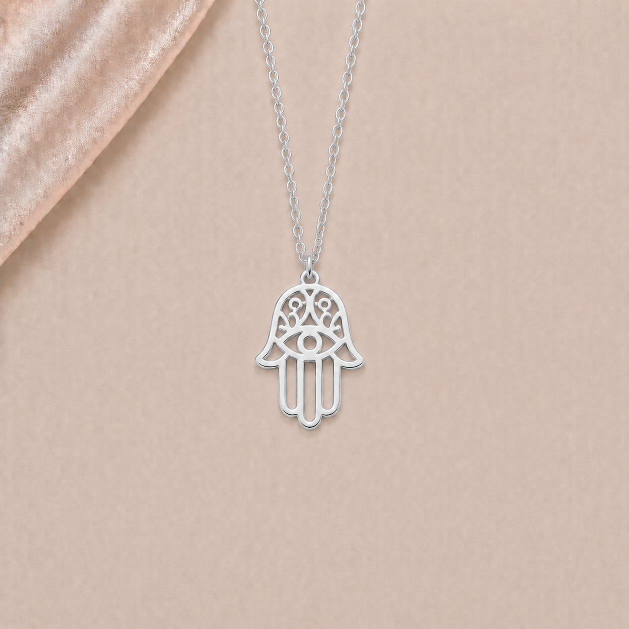 Hamsakette Damen filigran – Silber, vergoldet & Roségold