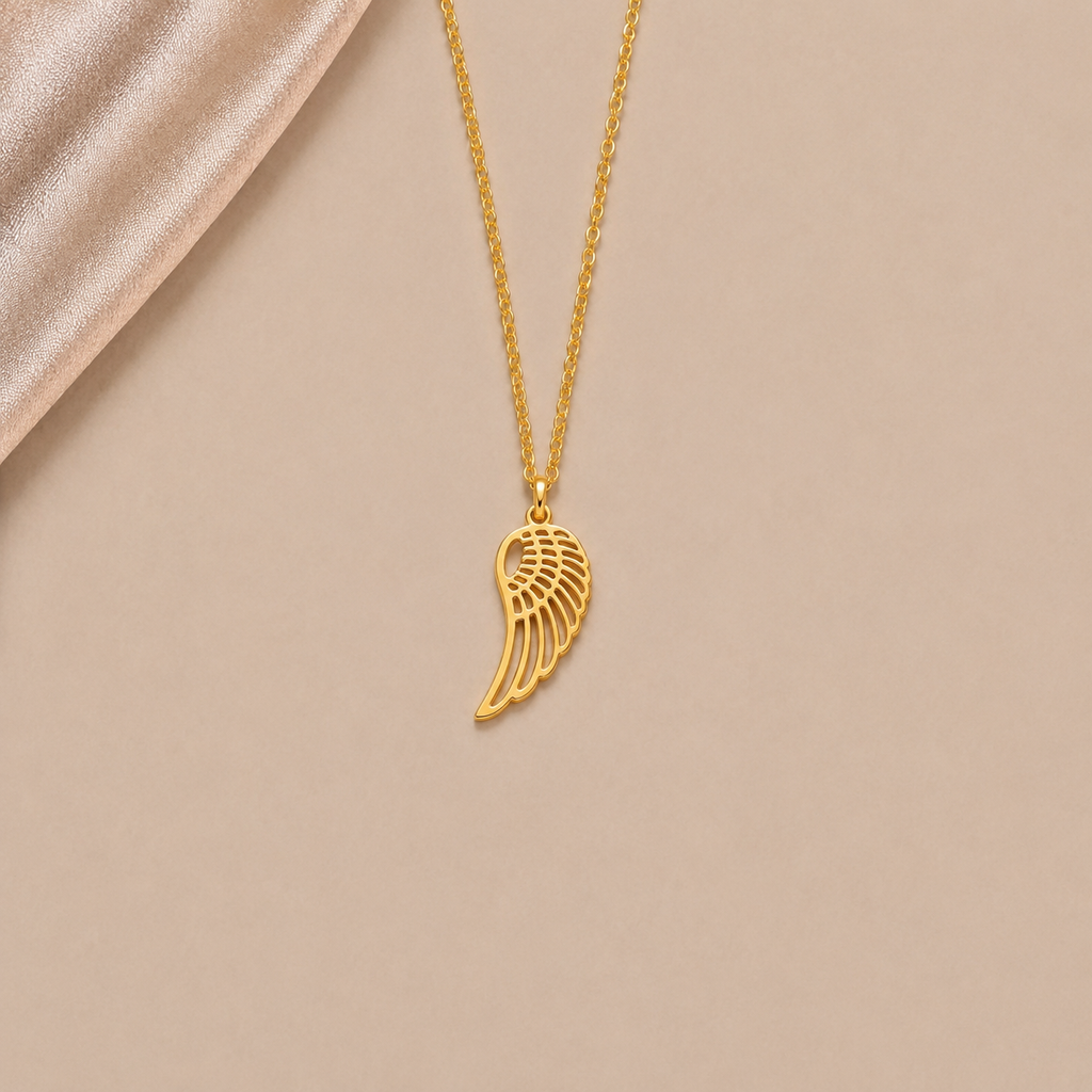 Flügelkette Damen filigran – Silber, vergoldet & Roségold