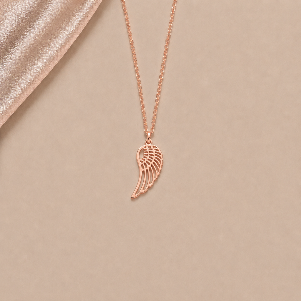 Flügelkette Damen filigran – Silber, vergoldet & Roségold