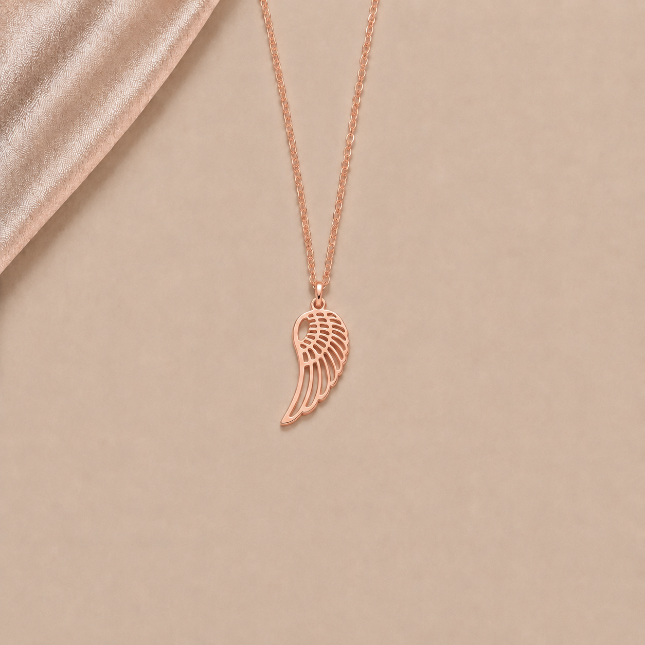 Flügelkette Damen filigran – Silber, vergoldet & Roségold