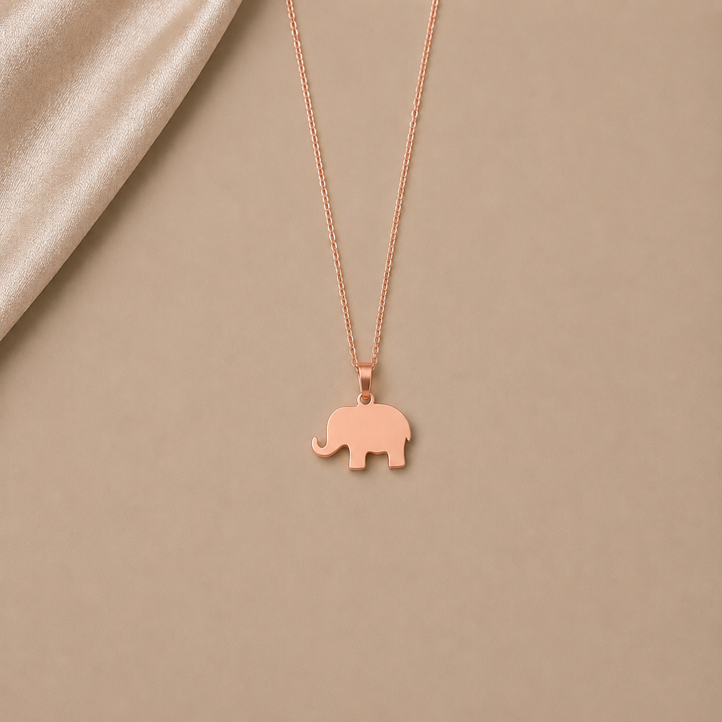 Elefantenkette Damen filigran – Silber, vergoldet & Roségold