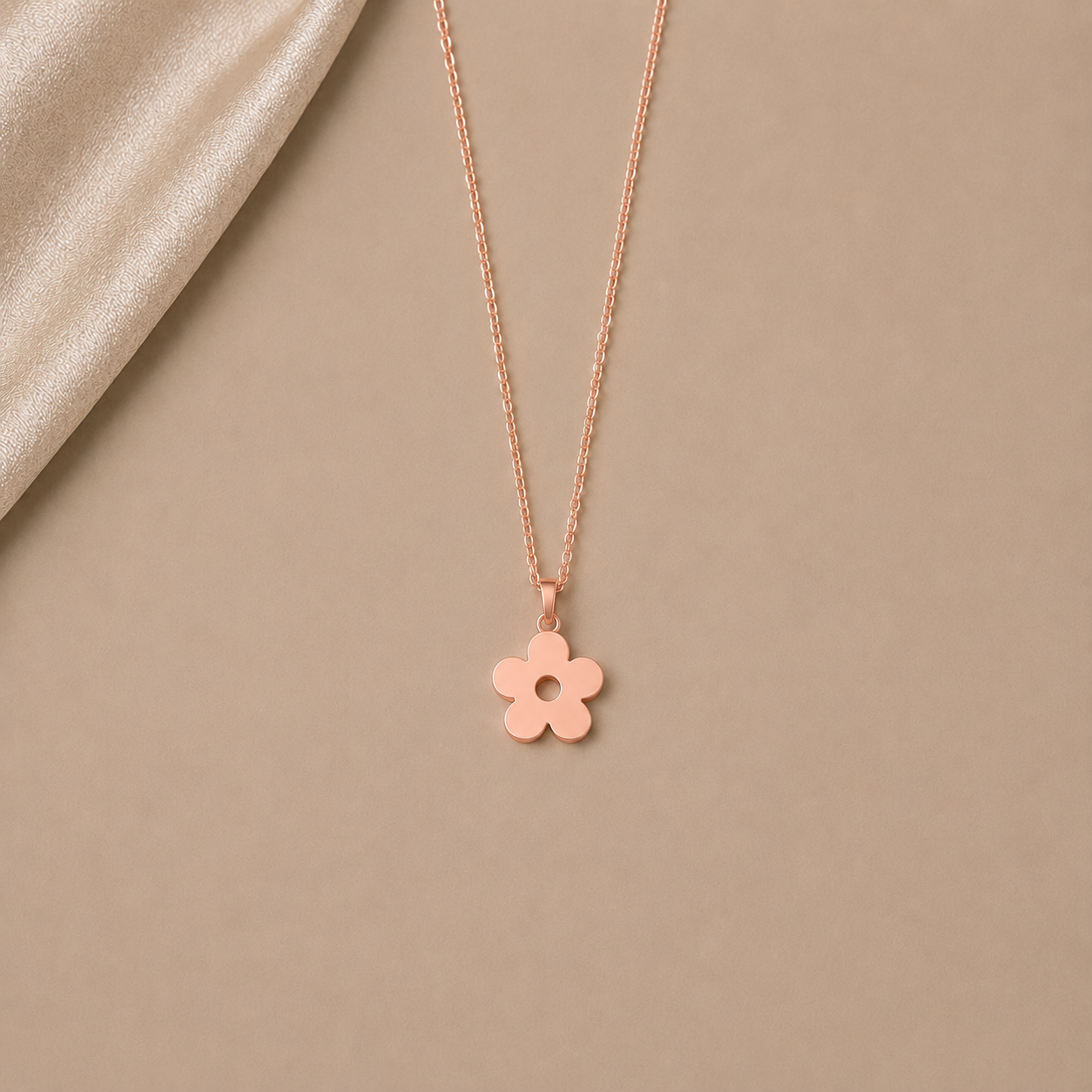 Blumenkette Damen filigran – Silber, vergoldet & Roségold