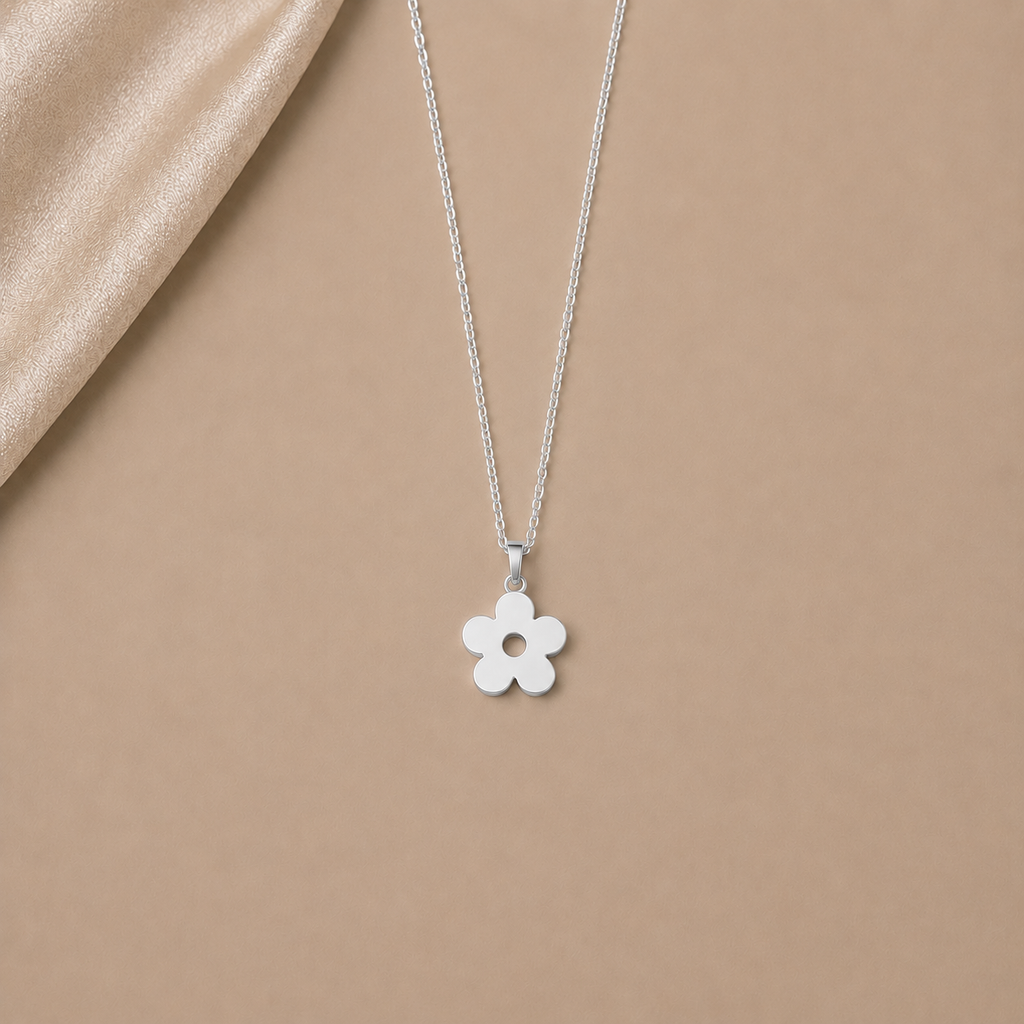 Blumenkette Damen filigran – Silber, vergoldet & Roségold