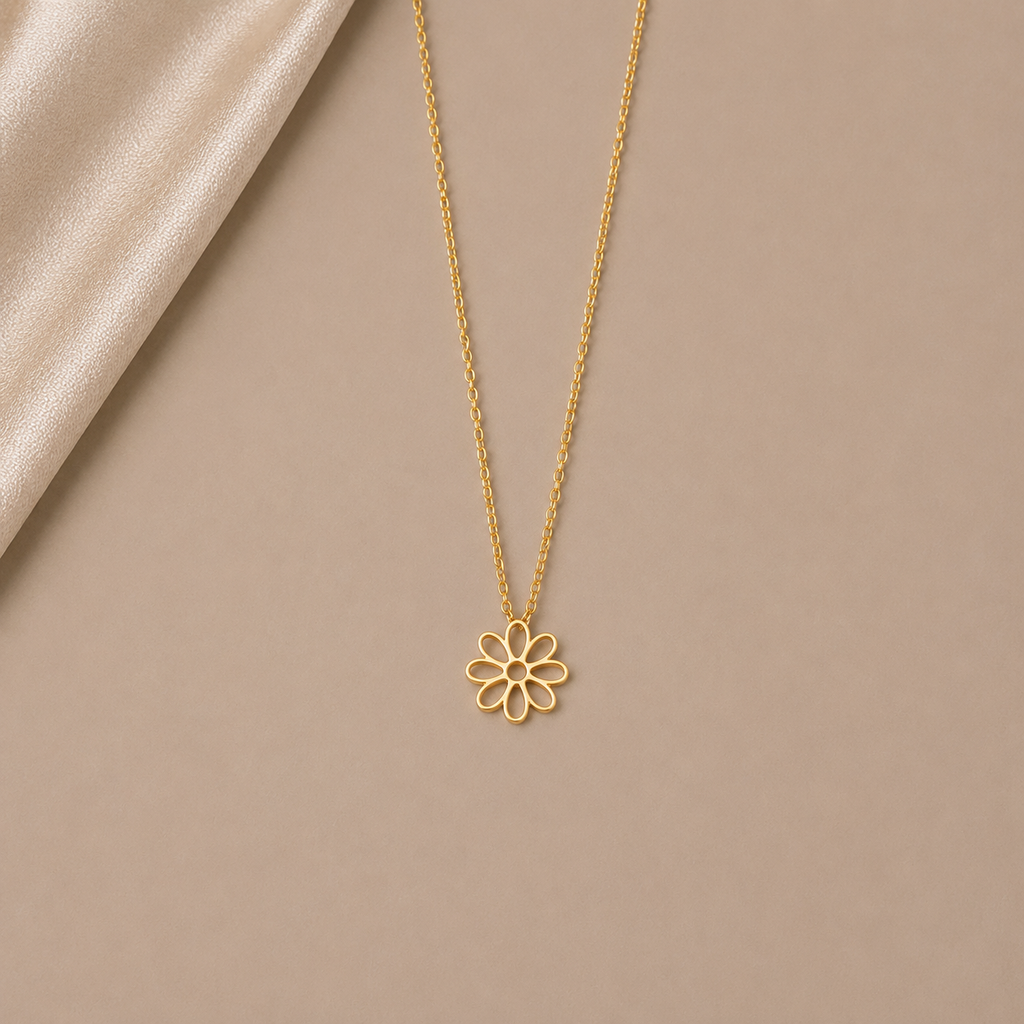 Célinor Bloom – Florale Halskette in Gold, Rosegold & Silber