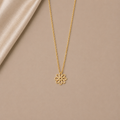 Célinor Bloom – Florale Halskette in Gold, Rosegold & Silber