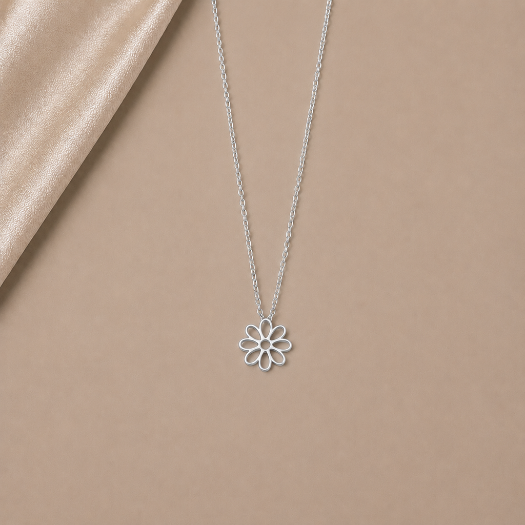 Célinor Bloom – Florale Halskette in Gold, Rosegold & Silber