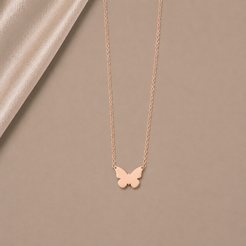 Célinor Butterfly – Elegante Schmetterlings Halskette in Gold, Rosegold & Silber
