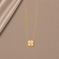 Célinor Clover – Elegante Kleeblatt Halskette in Gold, Rosegold & Silber