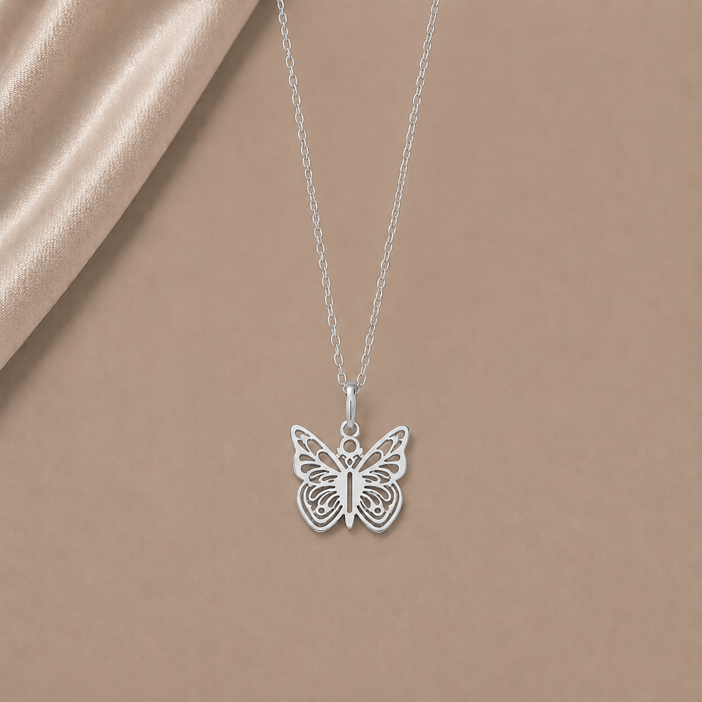 Célinor Butterfly Glow – Elegante Schmetterlings Halskette in Gold, Rosegold & Silber
