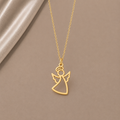 Célinor Angel Grace – Elegante Engel Halskette in Gold, Rosegold & Silber