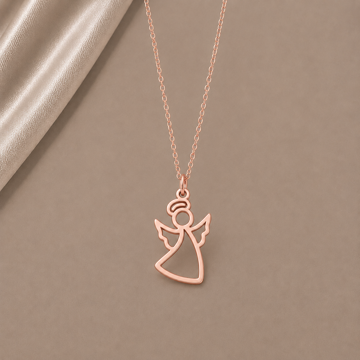 Célinor Angel Grace – Elegante Engel Halskette in Gold, Rosegold & Silber