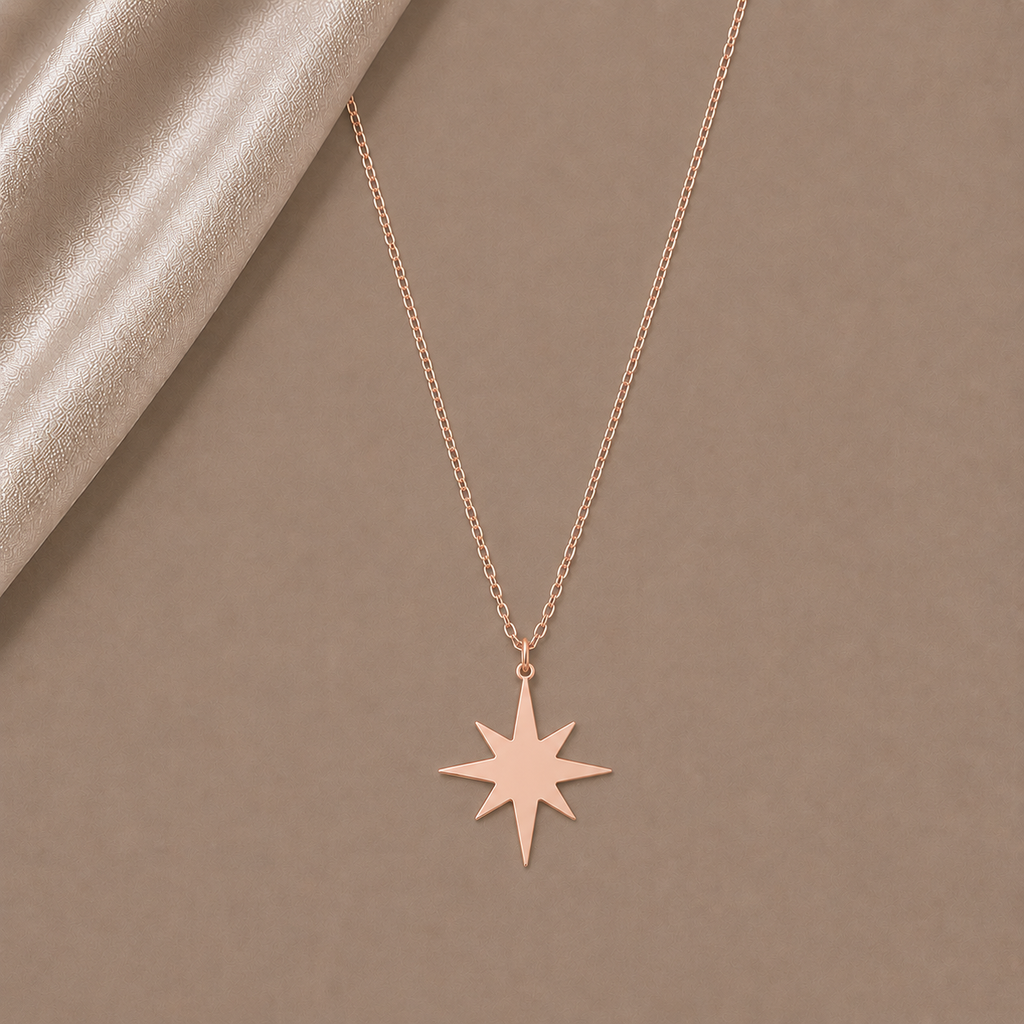 Nordstern Kette – Elegante Halskette in Gold, Roségold & Silber