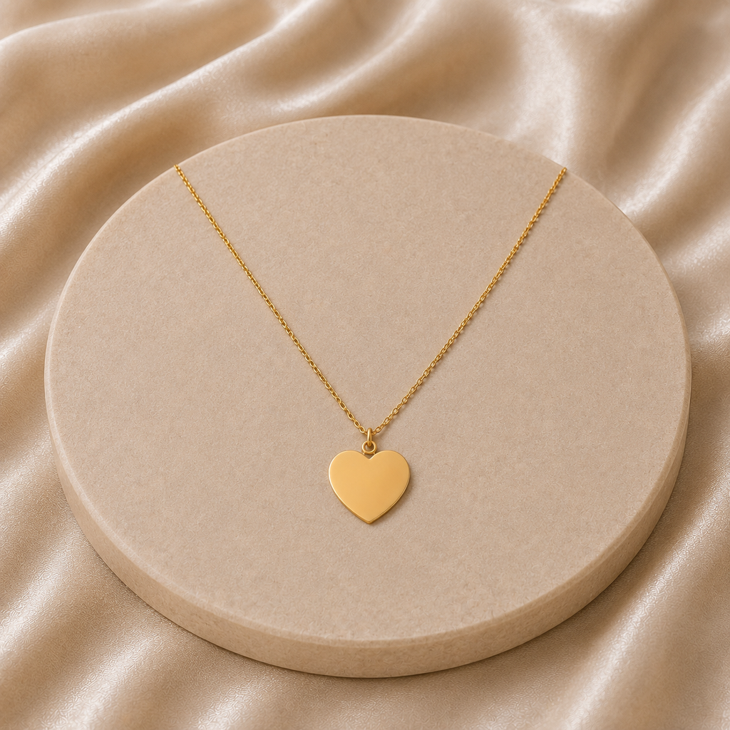 Personalisierbare Herzkette – Eleganter Herz Anhänger in Gold, Silber & Roségold