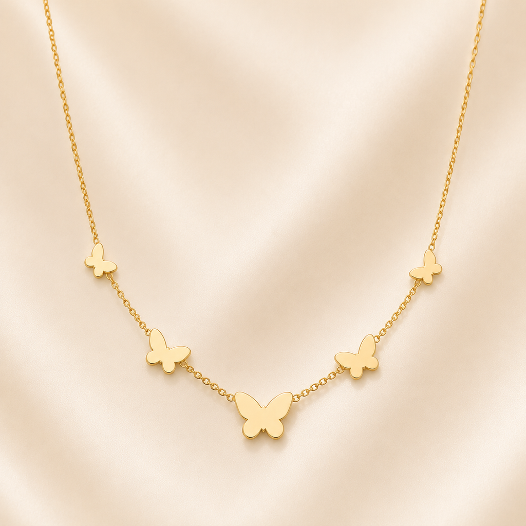 Schmetterling Halskette – Zeitlose Eleganz in Gold, Roségold & Silber