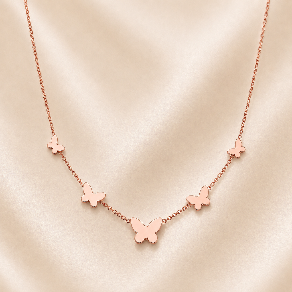 Schmetterling Halskette – Zeitlose Eleganz in Gold, Roségold & Silber