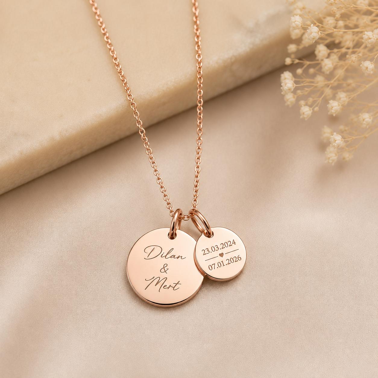 Couple Necklace – Personalisierter Schmuck mit Gravur in Gold, Roségold & Silber